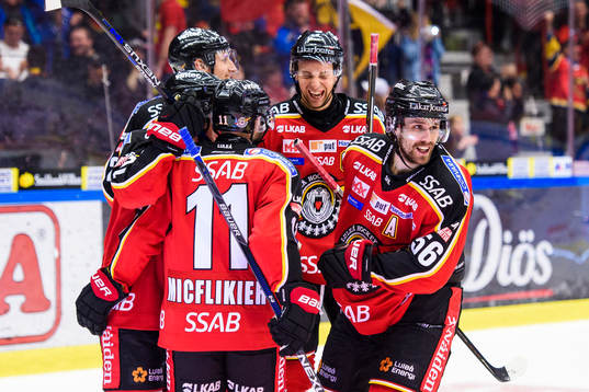Luleås spelare jublar