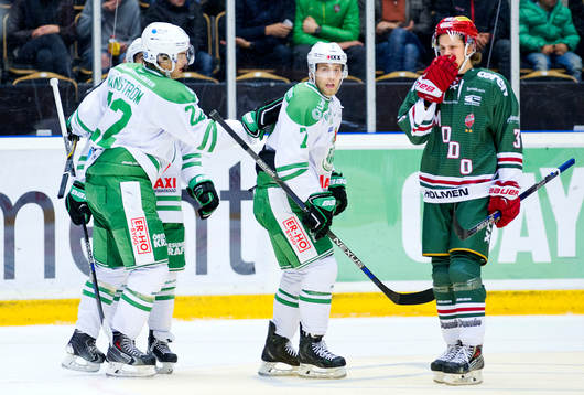 Rögles Sebastian Wännström och Patrick Cehlin jublar