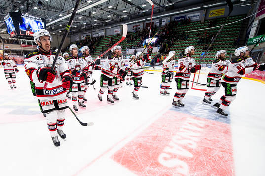 Malmö Redhawks lag tackar sina supportrar
