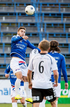 Trelleborgs Mirza Halvadzic i luftduell