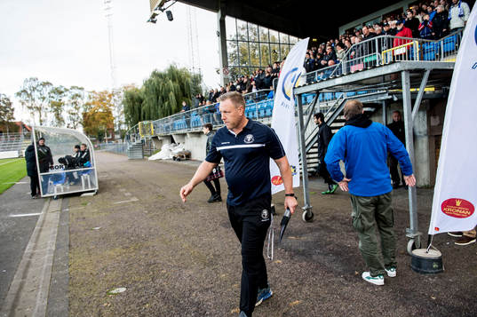 Trelleborgs tränare Patrick Winqvist innan