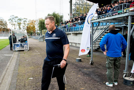 Trelleborgs tränare Patrick Winqvist innan