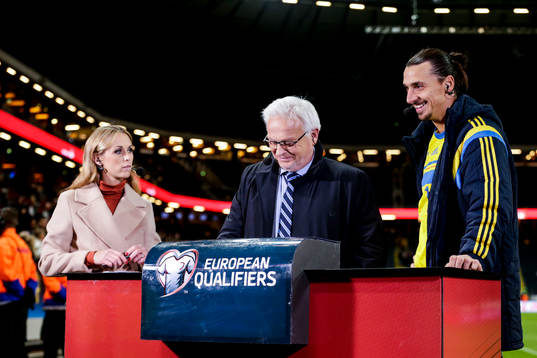 s Karin Frick, Hasse Backe och Sveriges Zlatan Ibrahimovic