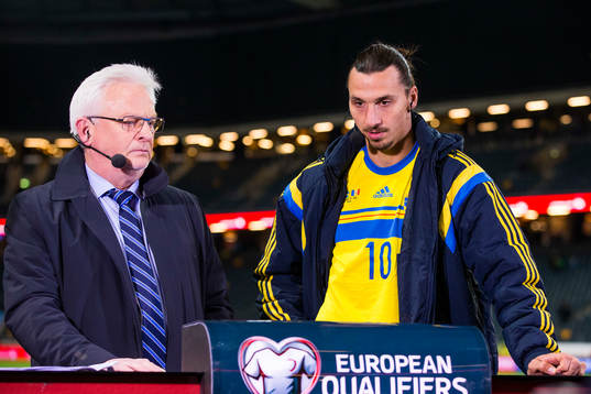 s Hasse Backe och Sveriges Zlatan Ibrahimovic