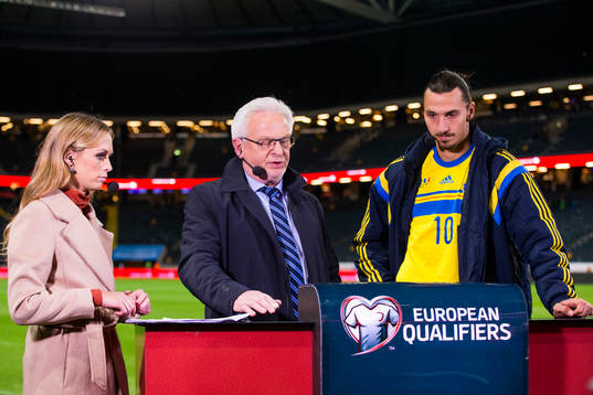 s Karin Frick, Hasse Backe och Sveriges Zlatan Ibrahimovic