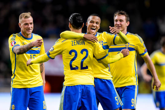 Sveriges John Guidetti, Martin Olsson, Kim Källström