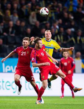 Moldaviens Maxim Potirniche och Victor Golovatenco i en