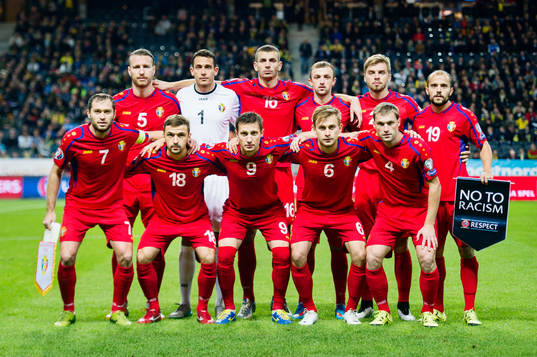Victor Golovatenco, målvakt Ilie Cebanu, Stefan Burghiu,
