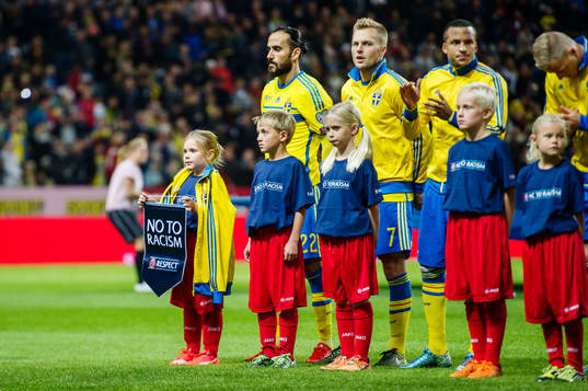 Sveriges Erkan Zengin, Sebastian Larsson och Martin Olsson