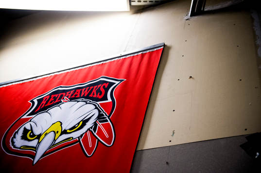 Malmö Redhawks klubbmärke på en vepa
