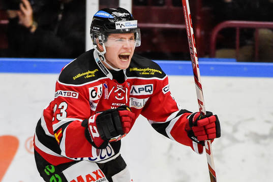 Malmö Redhawks Christoffer Forsberg jublar