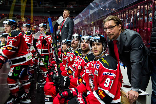 Malmö Redhawks Björn Svensson och tränare Björn