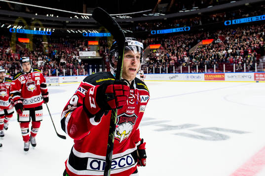 Malmö Redhawks Frederik Storm jublar