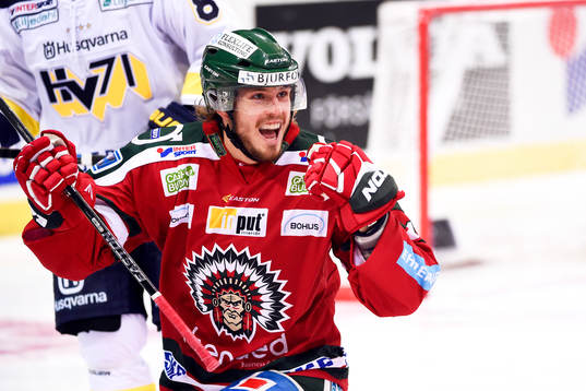 Frölundas Sebastian Stålberg firar