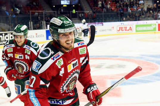 Frölundas Sebastian Stålberg firar