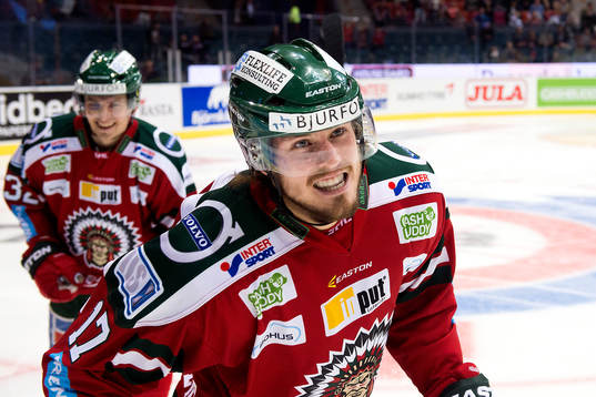 Frölundas Sebastian Stålberg jublar