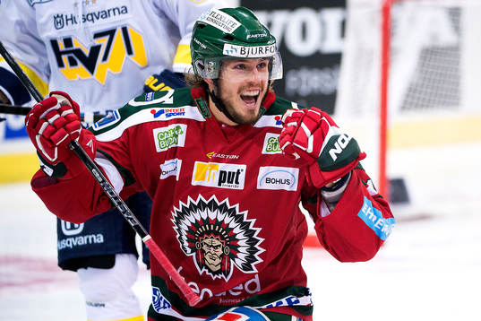 Frölundas Sebastian Stålberg jublar