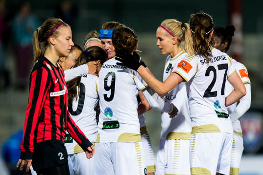 Rosengårds spelare jublar
