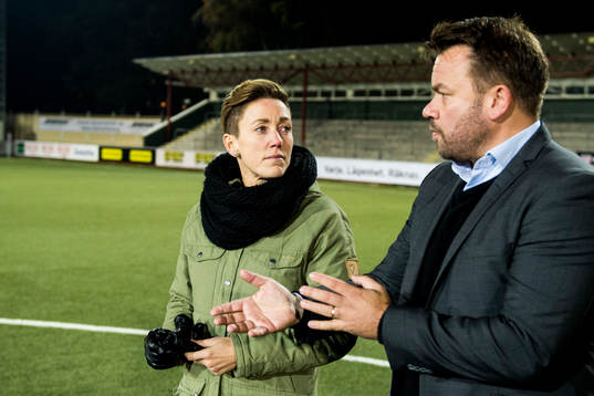 Rosengårds sportchef Therese Sjögran och tränare Jack