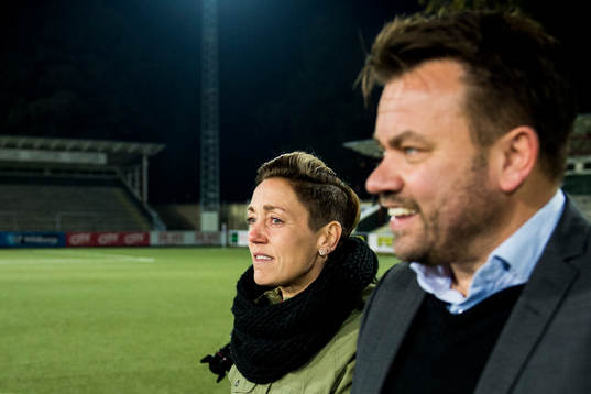 Rosengårds sportchef Therese Sjögran och tränare Jack