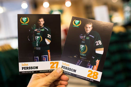 Färjestads bröder John Persson och Johan Persson på