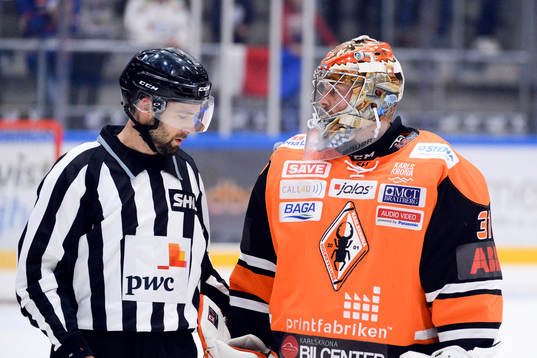 Karlskronas målvakt Patrick Galbraith fick matchstraff