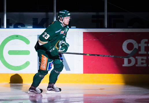 Färjestads Martin Röymark  vid line up