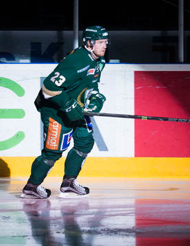 Färjestads Martin Röymark  vid line up