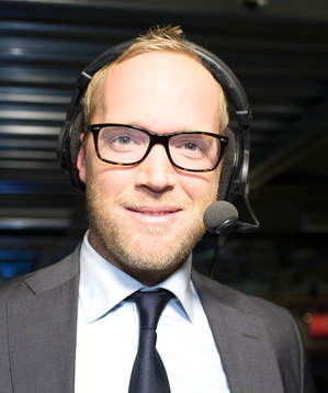 CMores kommentator Petter Barrling