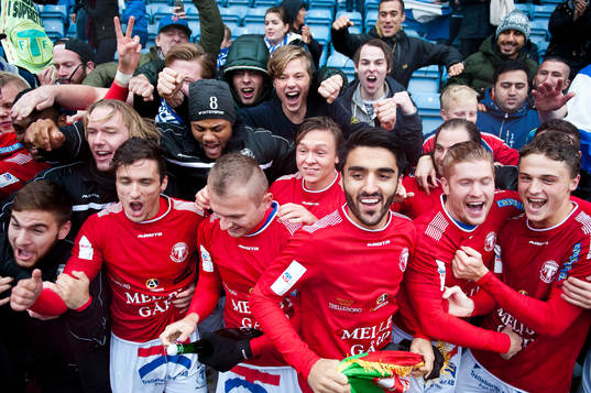 Trelleborgsspelare jublar