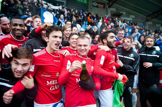Trelleborgsspelare jublar