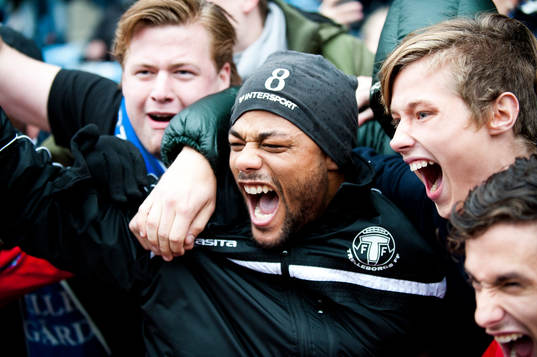 Trelleborgs spelare jublar