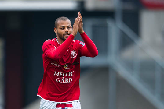 Trelleborgs Salif Camara Jönsson jublar
