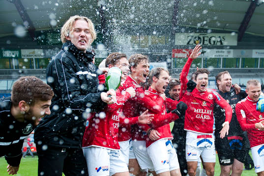 Trelleborgs spelare jublar