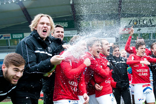 Trelleborgs spelare jublar