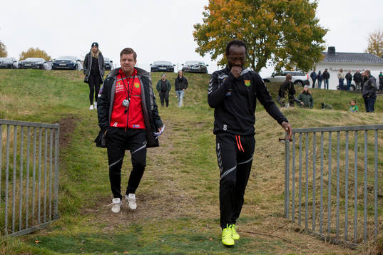 GAIS tränare Jesper Ljung och Reuben Ayarna
