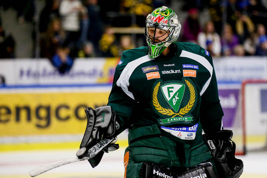 Färjestads målvakt Justin Pogge