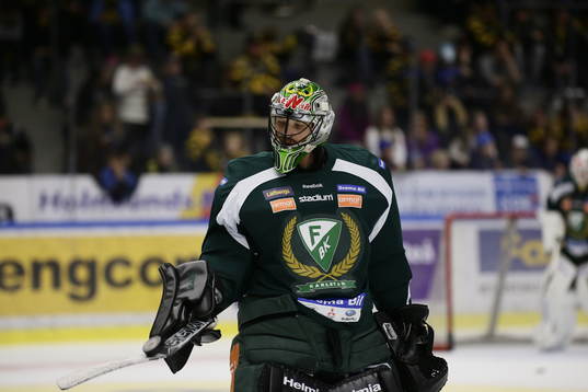 Färjestads målvakt Justin Pogge