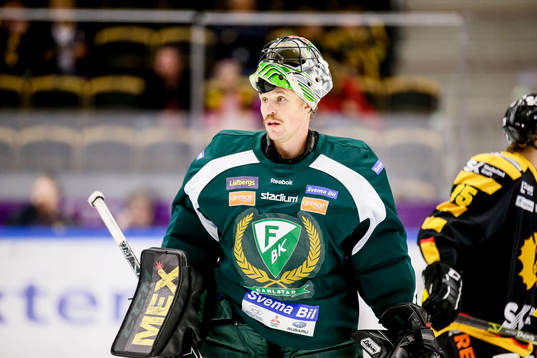 Färjestads målvakt Justin Pogge