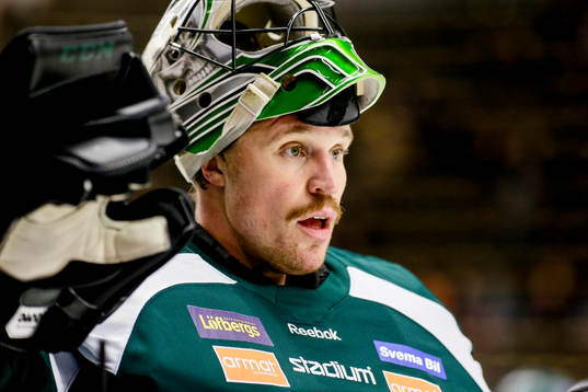 Färjestads målvakt Justin Pogge