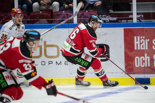 Malmö Redhawks Magnus Häggström och Christoffer Forsberg