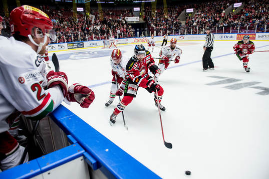 Malmö Redhawks Magnus Häggström och Modos Carl