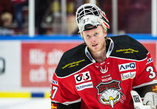 Malmö Redhawks målvakt Jonas Gunnarsson