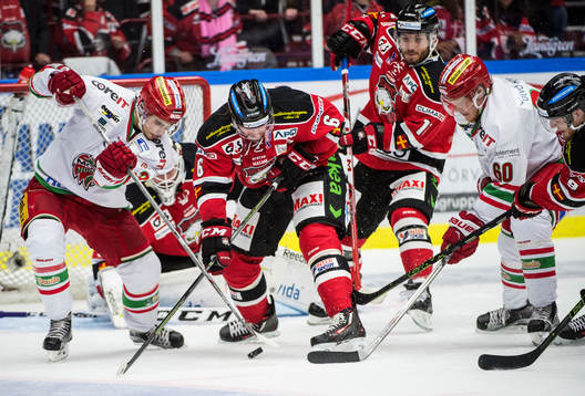 Närkamp mellan Modos Gustav Possler och Ludvig Nilsson och