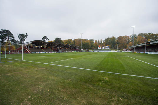 Stadsparksvallen innan en fotbollsmatch i Superettan mellan