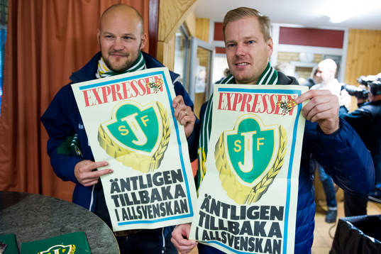 Jönköpings kanslichef Sebastian Lagrell (v) och Niklas