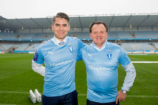 Malmö FFs VD Niclas Carlnén och Rörläggarens VD Tommy