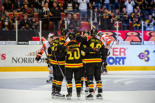 Brynäs spelare jublar
