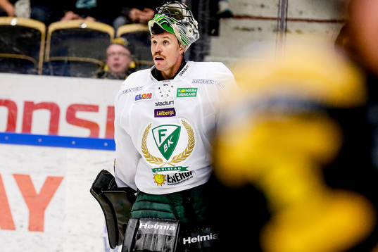 Färjestads målvakt Justin Pogge