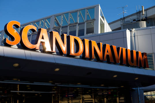 Scandinavium exteriört innan en ishockeymatch i SHL mellan